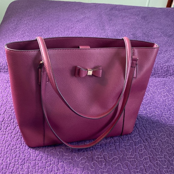 Anne Klein Bags Anne Klein Book Bag Shoulder Bag Maroon Color Gold